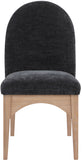 Waldorf Black Chenille Fabric Dining Chair 377Black-SC Meridian Furniture