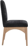 Waldorf Black Chenille Fabric Dining Chair 377Black-SC Meridian Furniture