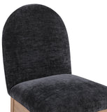 Waldorf Black Chenille Fabric Dining Chair 377Black-SC Meridian Furniture