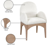 Waldorf Cream Chenille Fabric Dining Chair 377Cream-AC Meridian Furniture