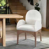 Waldorf Cream Chenille Fabric Dining Chair 377Cream-AC Meridian Furniture