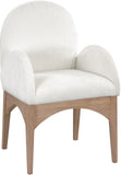 Waldorf Cream Chenille Fabric Dining Chair 377Cream-AC Meridian Furniture