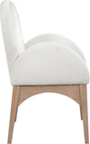 Waldorf Cream Chenille Fabric Dining Chair 377Cream-AC Meridian Furniture