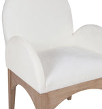 Waldorf Cream Chenille Fabric Dining Chair 377Cream-AC Meridian Furniture