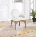 Waldorf Cream Chenille Fabric Dining Chair 377Cream-AC Meridian Furniture