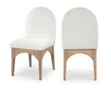 Waldorf Cream Chenille Fabric Dining Chair 377Cream-SC Meridian Furniture