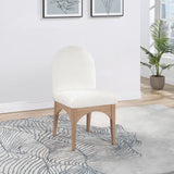 Waldorf Cream Chenille Fabric Dining Chair 377Cream-SC Meridian Furniture