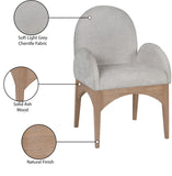 Waldorf Grey Chenille Fabric Dining Chair 377Grey-AC Meridian Furniture