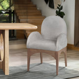 Waldorf Grey Chenille Fabric Dining Chair 377Grey-AC Meridian Furniture