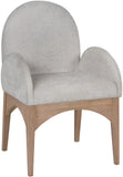 Waldorf Grey Chenille Fabric Dining Chair 377Grey-AC Meridian Furniture
