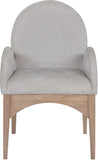 Waldorf Grey Chenille Fabric Dining Chair 377Grey-AC Meridian Furniture