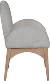 Waldorf Grey Chenille Fabric Dining Chair 377Grey-AC Meridian Furniture