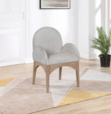 Waldorf Grey Chenille Fabric Dining Chair 377Grey-AC Meridian Furniture