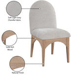 Waldorf Grey Chenille Fabric Dining Chair 377Grey-SC Meridian Furniture