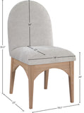 Waldorf Grey Chenille Fabric Dining Chair 377Grey-SC Meridian Furniture