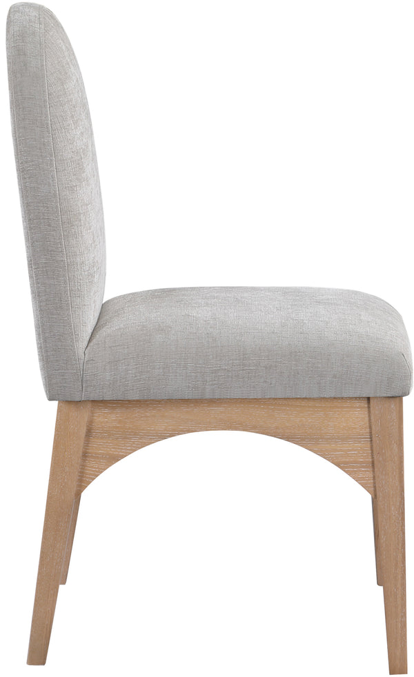 Waldorf Grey Chenille Fabric Dining Chair 377Grey-SC Meridian Furniture