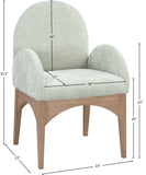 Waldorf Mint Chenille Fabric Dining Chair 377Mint-AC Meridian Furniture