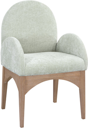 Waldorf Mint Chenille Fabric Dining Chair 377Mint-AC Meridian Furniture