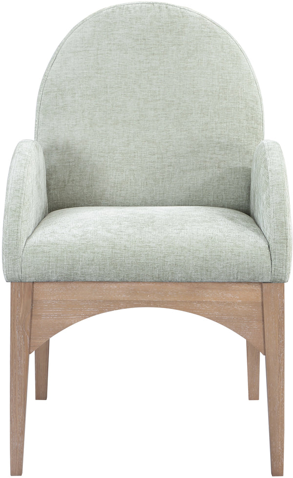 Waldorf Mint Chenille Fabric Dining Chair 377Mint-AC Meridian Furniture