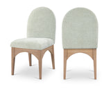 Waldorf Mint Chenille Fabric Dining Chair 377Mint-SC Meridian Furniture