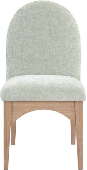 Waldorf Mint Chenille Fabric Dining Chair 377Mint-SC Meridian Furniture