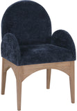 Waldorf Navy Chenille Fabric Dining Chair 377Navy-AC Meridian Furniture