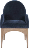 Waldorf Navy Chenille Fabric Dining Chair 377Navy-AC Meridian Furniture