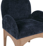 Waldorf Navy Chenille Fabric Dining Chair 377Navy-AC Meridian Furniture