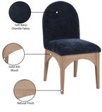 Waldorf Navy Chenille Fabric Dining Chair 377Navy-SC Meridian Furniture