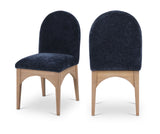 Waldorf Navy Chenille Fabric Dining Chair 377Navy-SC Meridian Furniture