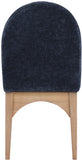 Waldorf Navy Chenille Fabric Dining Chair 377Navy-SC Meridian Furniture