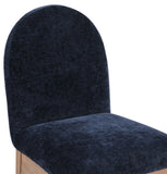 Waldorf Navy Chenille Fabric Dining Chair 377Navy-SC Meridian Furniture