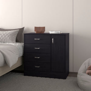 English Elm FM Tolleson 3-Door Tall Wardrobe Cabinet with Full-Length Rod, 4 Shelves, Scratch-Resistant Finish Wenge 36.61 L x 24.8 W x 7.09 H B128P361095