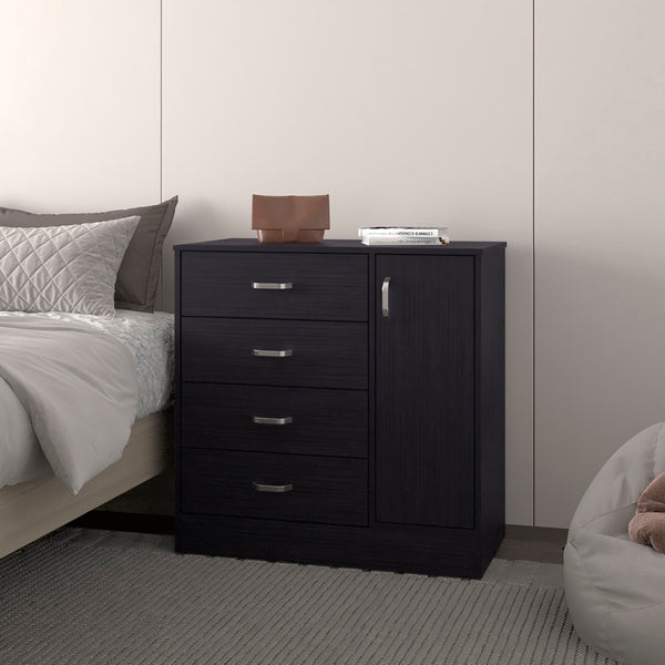English Elm FM Tolleson 3-Door Tall Wardrobe Cabinet with Full-Length Rod, 4 Shelves, Scratch-Resistant Finish Wenge 36.61 L x 24.8 W x 7.09 H B128P361095