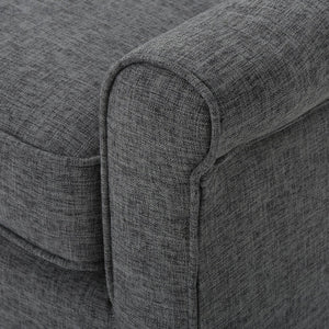 English Elm Love Seat with Button Tufted Back Rolled Arms Tapered Legs Mid-century Modern Style N771P202672D