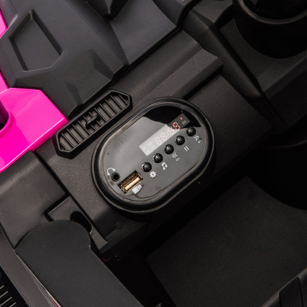 English Elm 24v Kids Utv Ride on with Dual 80w Motors Remote Control and Four Wheel Suspension Pink W1578P342131