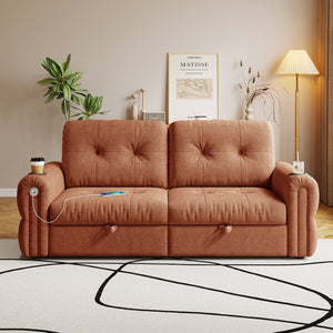 English Elm It Chenille Convertible Sofa Bed with Steel Frame Fits Studios and Spare Rooms W3820S00033