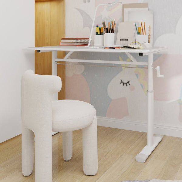 English Elm Adjustable Study Desk For Kids & Adults – Compact, Height-Adjustable Workspace, Modern Design Solutions W1935P338362