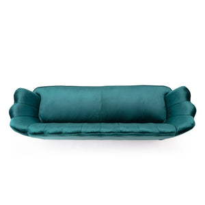 English Elm Christopher Knight Home® - 3 Seater Sofa - Luxe Teal Velvet With Gold Legs, Modern Glam Design, Durable Comfort & Elegant Style 70395.00AT_70395.00BT