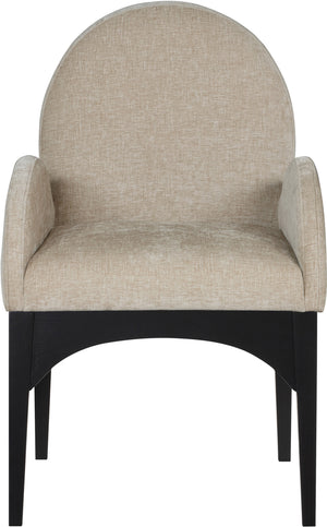 Waldorf Beige Chenille Fabric Dining Chair 378Beige-AC Meridian Furniture