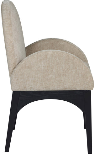 Waldorf Beige Chenille Fabric Dining Chair 378Beige-AC Meridian Furniture