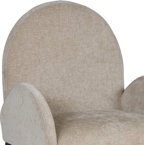 Waldorf Beige Chenille Fabric Dining Chair 378Beige-AC Meridian Furniture