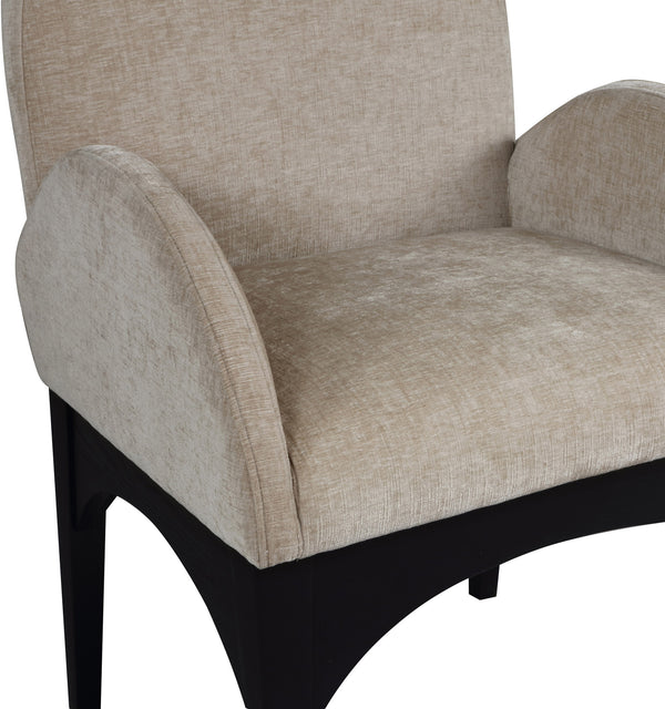 Waldorf Beige Chenille Fabric Dining Chair 378Beige-AC Meridian Furniture