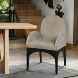 Waldorf Beige Chenille Fabric Dining Chair 378Beige-AC Meridian Furniture