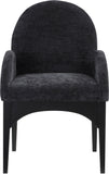 Waldorf Black Chenille Fabric Dining Chair 378Black-AC Meridian Furniture