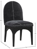 Waldorf Black Chenille Fabric Dining Chair 378Black-SC Meridian Furniture