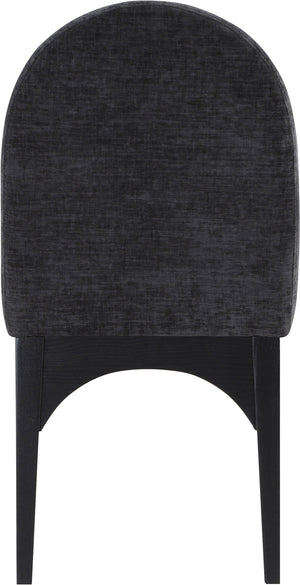 Waldorf Black Chenille Fabric Dining Chair 378Black-SC Meridian Furniture