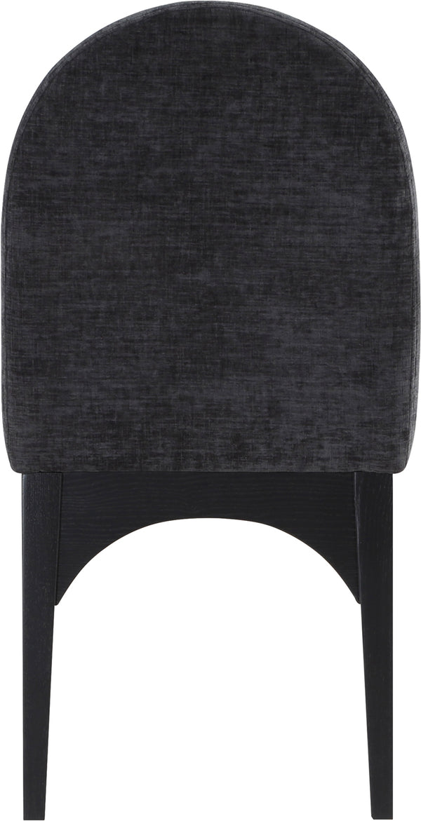 Waldorf Black Chenille Fabric Dining Chair 378Black-SC Meridian Furniture
