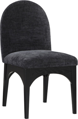 Waldorf Black Chenille Fabric Dining Chair 378Black-SC Meridian Furniture