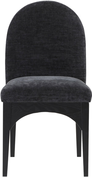 Waldorf Black Chenille Fabric Dining Chair 378Black-SC Meridian Furniture